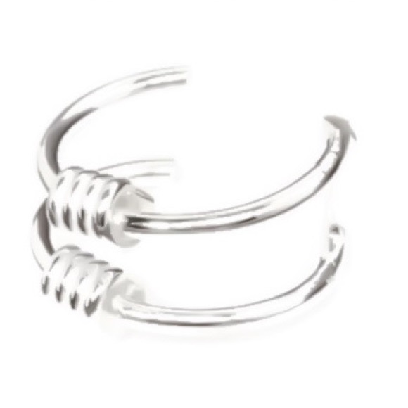 Fake Cartilage Earring Helix Ear Cuff Faux Nose or Lip Piercing Clips On - Picture 2 of 7